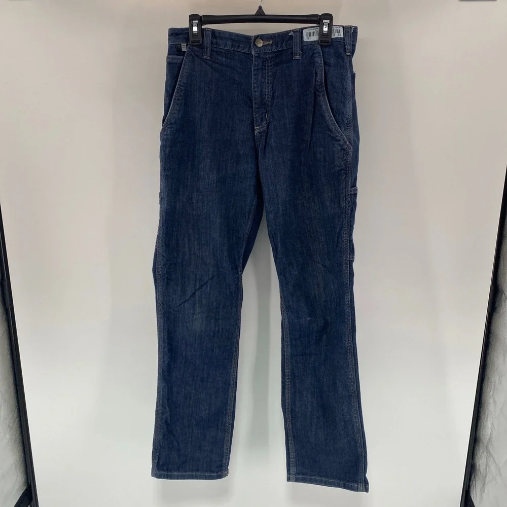 Carhartt FR Jeans Mens Tag 32x32 Fits 32x30.5 Dark Flame Resistant Work CAT 2